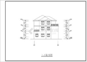 農村三層磚混結構別墅樓建筑設計方案圖