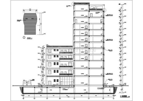 成都某企業十二層科研樓建筑設計施工圖