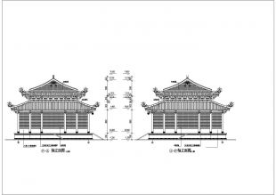 【建筑設計施工圖】某地重檐歇山頂九脊殿古建建筑設計施工圖_土木在線