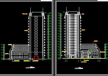 某醫院十七層門診住院樓建筑設計圖紙免費下載 工業 農業建筑