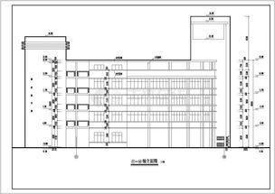 湖北某地五層框架結構小學建筑設計方案圖