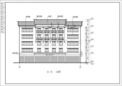 某地區小型藏式建筑外觀 設計圖 共3張
